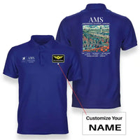 Thumbnail for AMS - Poster - Double-Side Polo - Blue + Name