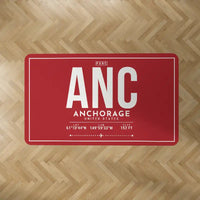 Thumbnail for Ted Stevens Anchorage International Airport (ANC) Carpets - Carpet Rectangle - ID Tag - Red V2