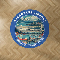 Thumbnail for Ted Stevens Anchorage International Airport (ANC) Carpets - Carpet Round - Badge - Blue V2