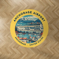 Thumbnail for Ted Stevens Anchorage International Airport (ANC) Carpets - Carpet Round - Badge - Yellow V2