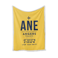Thumbnail for Angers – Loire Airport (ANE) Bedding Sets & Blankets - Blanket - ID Tag - Yellow