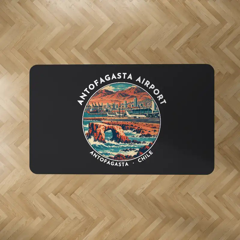 Andres Sabella Galvez International Airport (ANF) Carpets - Carpet Rectangle - Badge - Black V2