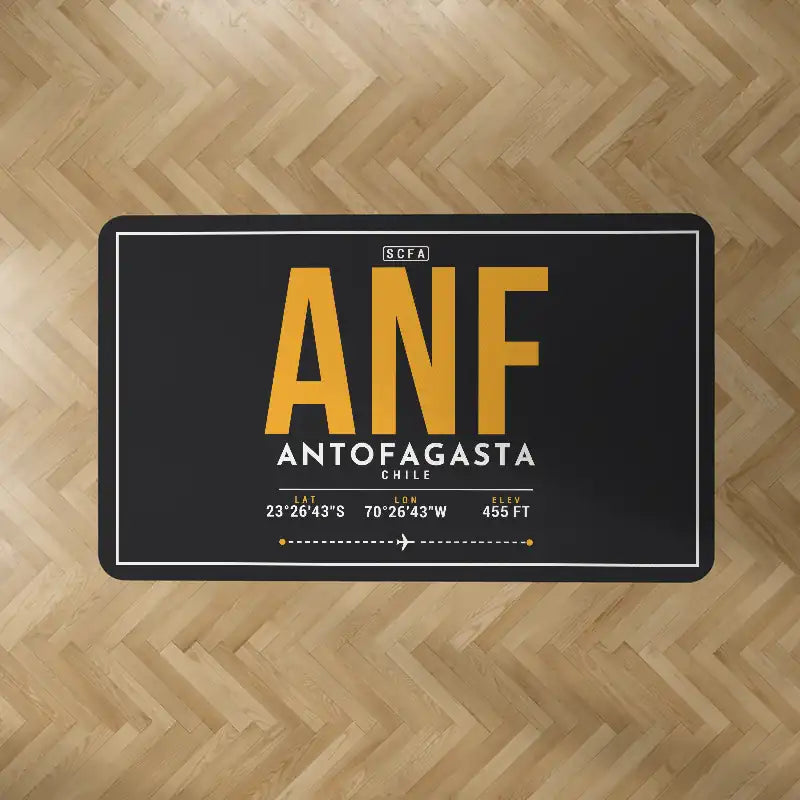 Andres Sabella Galvez International Airport (ANF) Carpets - Carpet Rectangle - ID Tag - Black V2