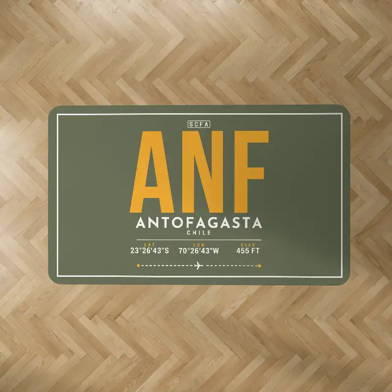 Andres Sabella Galvez International Airport (ANF) Carpets - Carpet Rectangle - ID Tag - Green Army V2