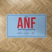 Thumbnail for Andres Sabella Galvez International Airport (ANF) Carpets - Carpet Rectangle - ID Tag - Light Blue V2
