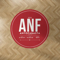 Thumbnail for Andres Sabella Galvez International Airport (ANF) Carpets - Carpet Round - ID Tag - Red V2