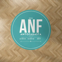 Thumbnail for Andres Sabella Galvez International Airport (ANF) Carpets - Carpet Round - ID Tag - Turquoise V2
