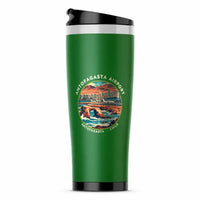 Thumbnail for Andres Sabella Galvez International Airport (ANF) Travel Mugs - Badge - Stainless Steel (No Holder) - Green