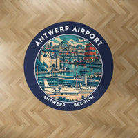 Thumbnail for Antwerp International Airport (ANR) Carpets - Carpet Round - Badge - Dark Blue V2
