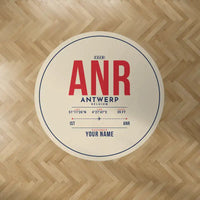 Thumbnail for Antwerp International Airport (ANR) Carpets - Carpet Round - ID Tag + Name - Beige V2