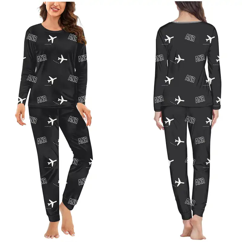 Antwerp International Airport (ANR) Pajamas - Women Pajamas - Black