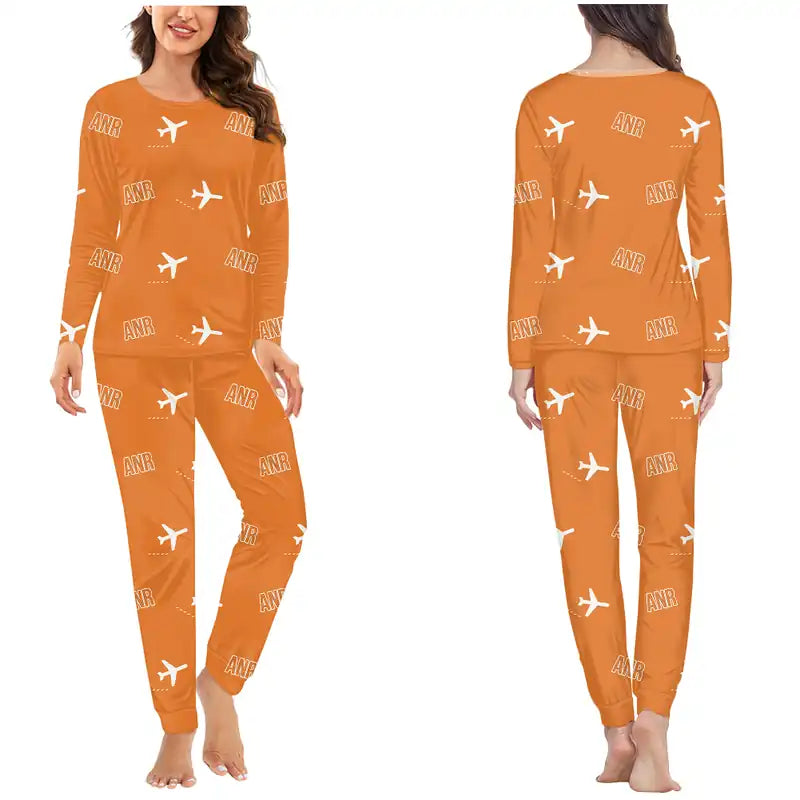 Antwerp International Airport (ANR) Pajamas - Women Pajamas - Orange