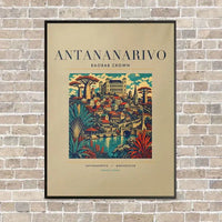 Thumbnail for ANTANANARIVO - Poster - Canvas Framed - Beige