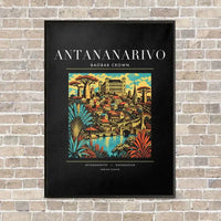 Thumbnail for ANTANANARIVO - Poster - Canvas Framed - Black