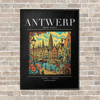 Thumbnail for ANTWERP - Poster - Canvas Framed - Black