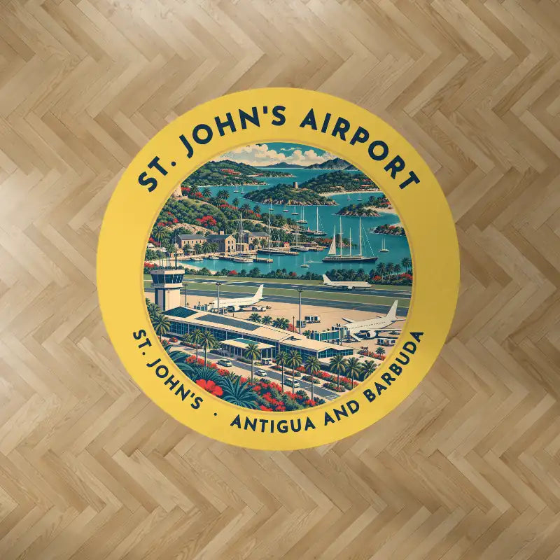 V. C. Bird International Airport (ANU) Carpets - Carpet Round - Badge - Yellow V2