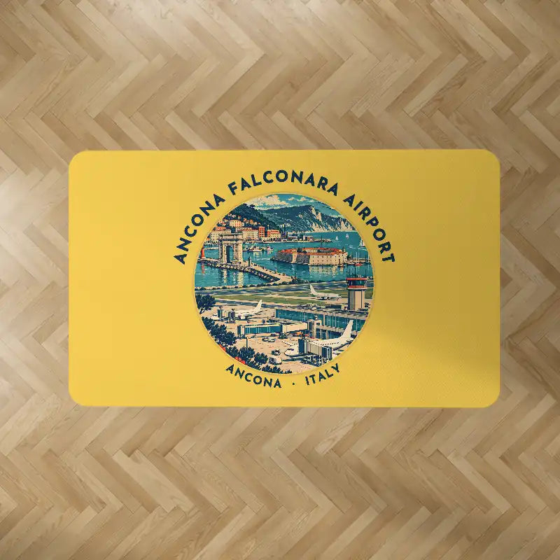 Ancona Falconara Airport (AOI) Carpets - Carpet Rectangle - Badge - Yellow V2