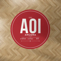 Thumbnail for Ancona Falconara Airport (AOI) Carpets - Carpet Round - ID Tag - Red V2