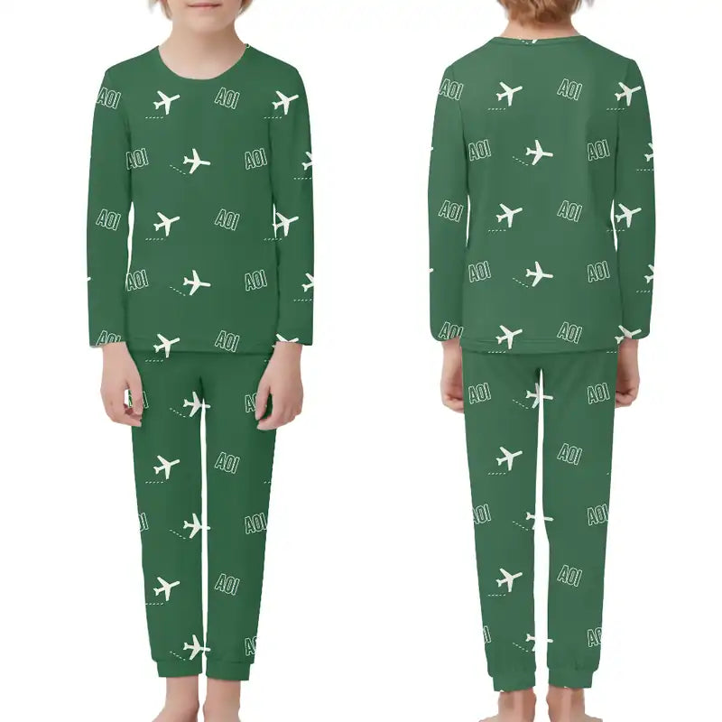 Ancona Falconara Airport (AOI) Pajamas - Children Pajamas - Green