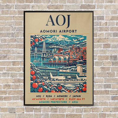 AOJ - Poster - Canvas Framed - Beige