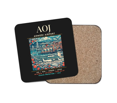 AOJ - Poster - Coaster - Black