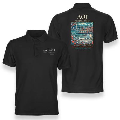 AOJ - Poster - Double-Side Polo - Black