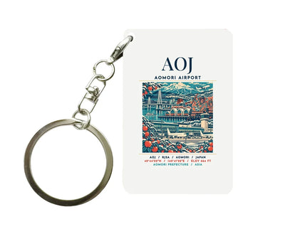 AOJ - Poster - Key Chain - White