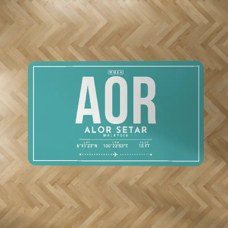 Sultan Abdul Halim Airport (AOR) Carpets - Carpet Rectangle - ID Tag - Turquoise