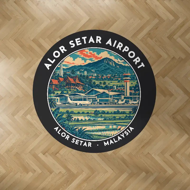 Sultan Abdul Halim Airport (AOR) Carpets - Carpet Round - Badge - Black