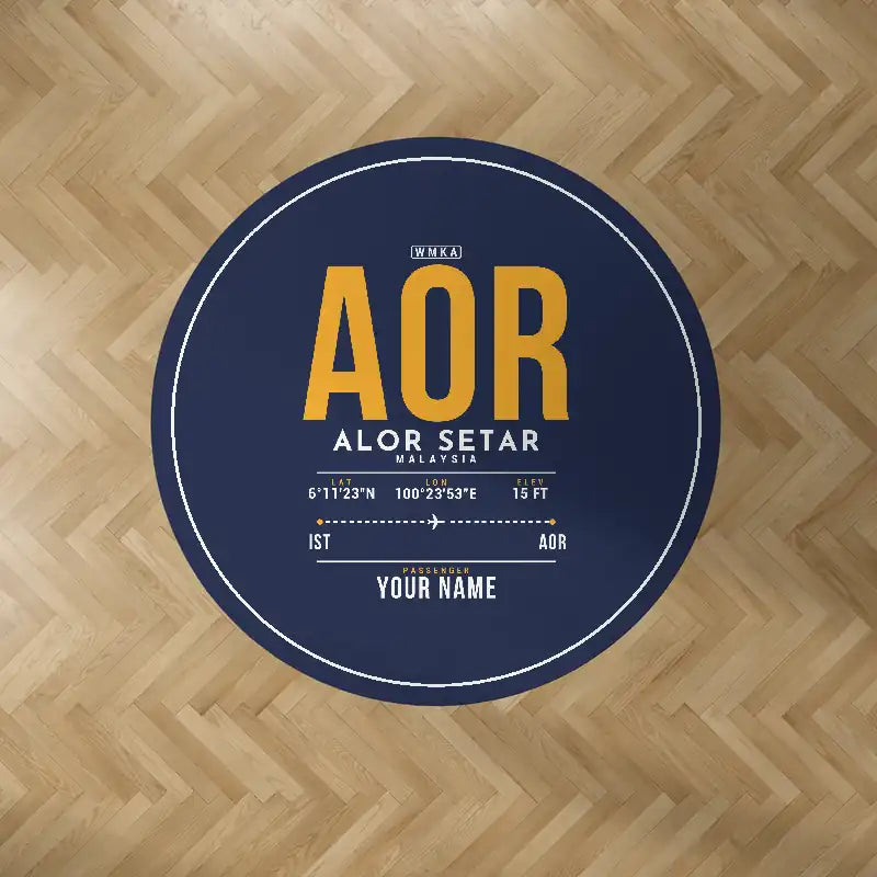 Sultan Abdul Halim Airport (AOR) Carpets - Carpet Round - ID Tag + Name