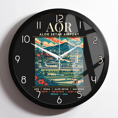 AOR - Poster - Wall Clock Framed - Black