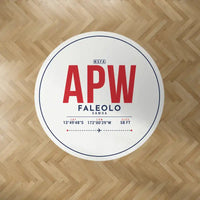 Thumbnail for Faleolo International Airport (APW) Carpets - Carpet Round - ID Tag - White V2