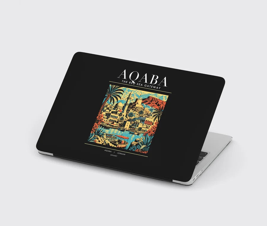 AQABA - Poster - MacBook Case - Black