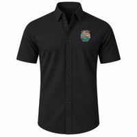 Thumbnail for King Hussein International Airport (AQJ) Shirts - Short Sleeve Shirt - Badge - Black