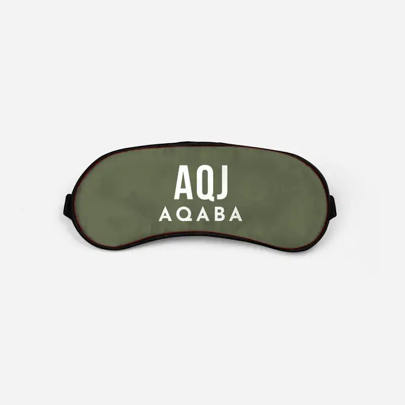 King Hussein International Airport (AQJ) Sleep Masks - Sleep Mask - Code - Green Army