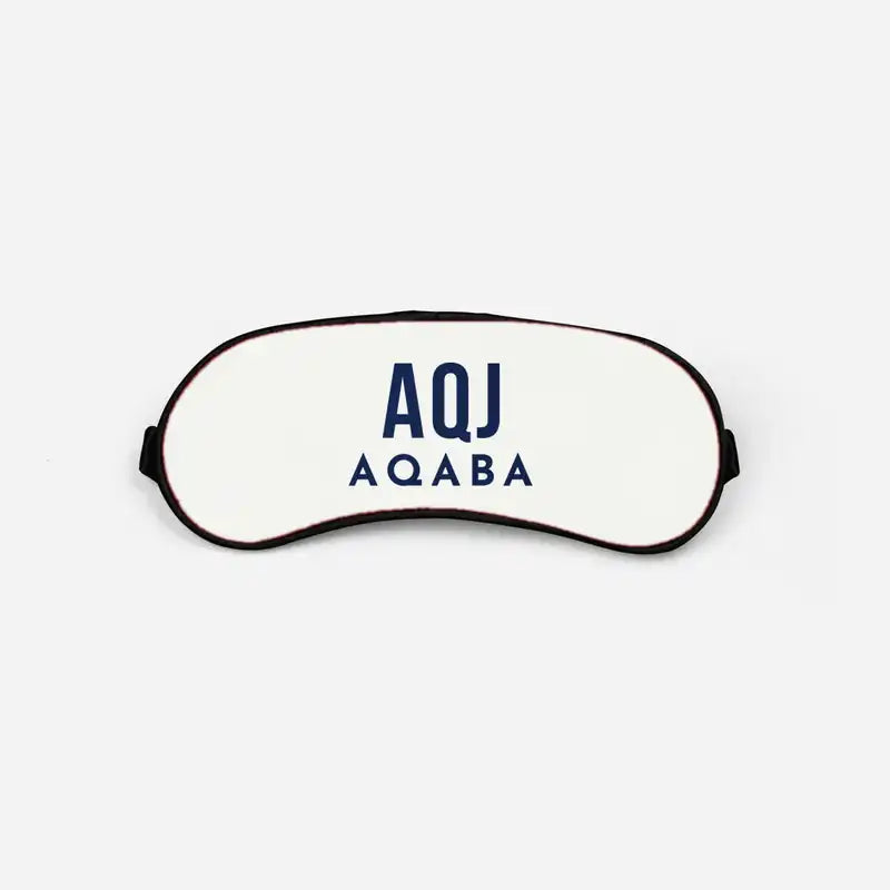 King Hussein International Airport (AQJ) Sleep Masks - Sleep Mask - Code - White