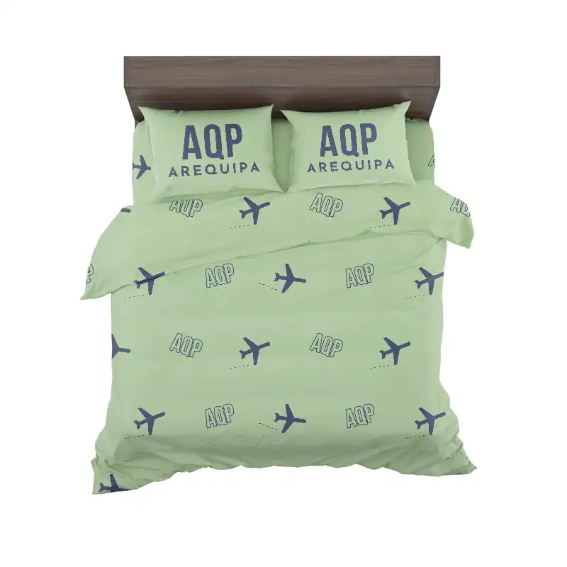 Rodriguez Ballon International Airport (AQP) Bedding Sets & Blankets - Bedding Set - Pattern - Light Green