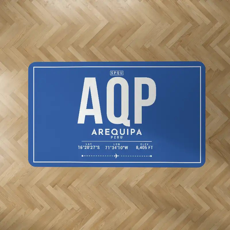 Rodriguez Ballon International Airport (AQP) Carpets - Carpet Rectangle - ID Tag - Blue V2