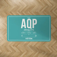 Thumbnail for Rodriguez Ballon International Airport (AQP) Carpets - Carpet Rectangle - ID Tag + Name - Turquoise V2