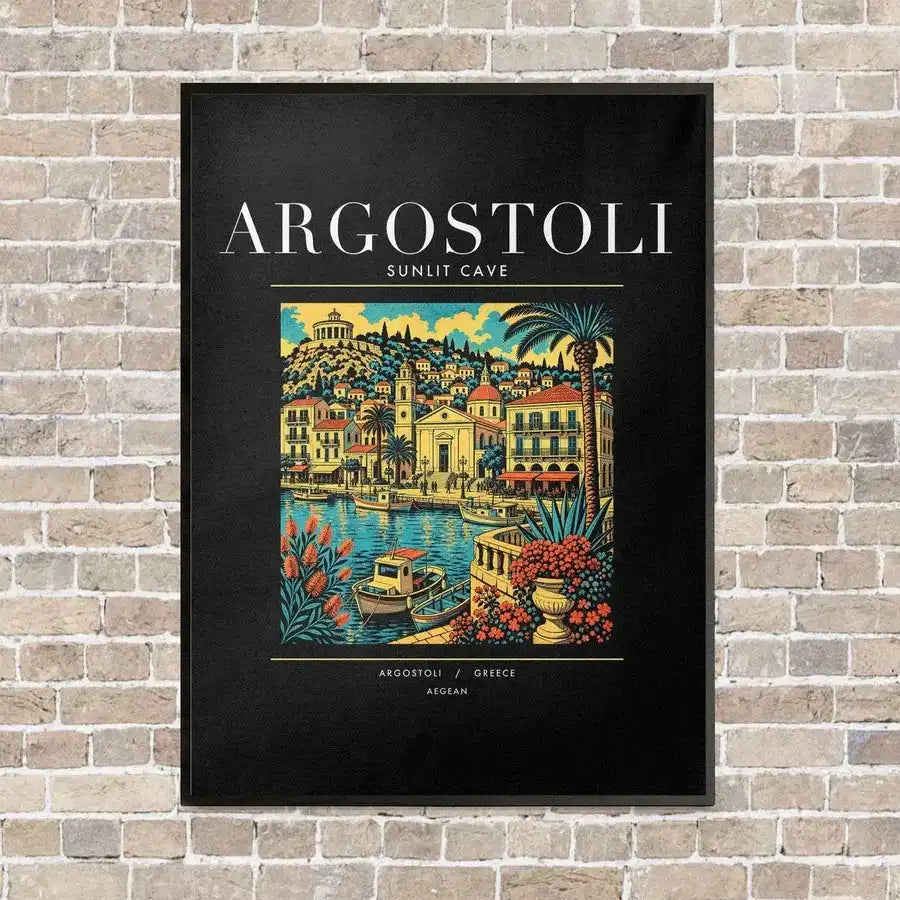 ARGOSTOLI - Poster - Canvas Framed - Black