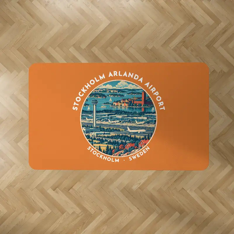 Stockholm Arlanda Airport (ARN) Carpets - Carpet Rectangle - Badge - Orange V2