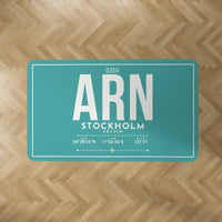 Thumbnail for Stockholm Arlanda Airport (ARN) Carpets - Carpet Rectangle - ID Tag - Turquoise V2