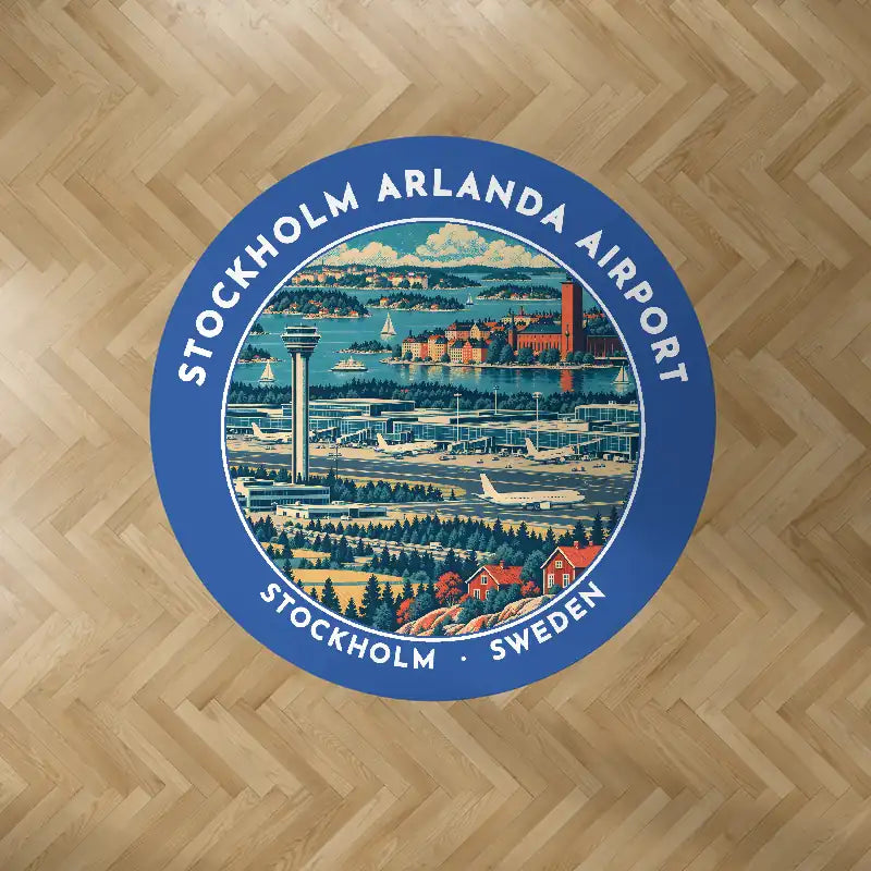 Stockholm Arlanda Airport (ARN) Carpets - Carpet Round - Badge - Blue