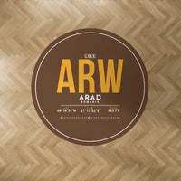 Thumbnail for Arad International Airport (ARW) Carpets - Carpet Round - ID Tag - Brown V2