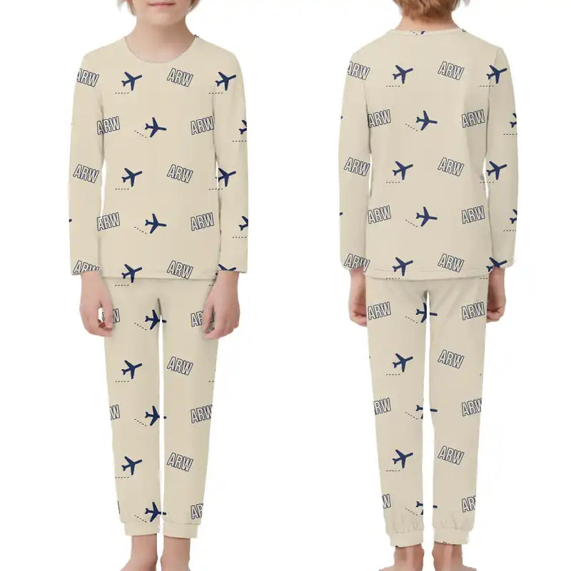 Arad International Airport (ARW) Pajamas - Children Pajamas - Beige