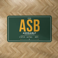 Thumbnail for Ashgabat International Airport (ASB) Carpets - Carpet Rectangle - ID Tag - Dark Green V2