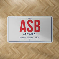 Thumbnail for Ashgabat International Airport (ASB) Carpets - Carpet Rectangle - ID Tag - Light Gray V2
