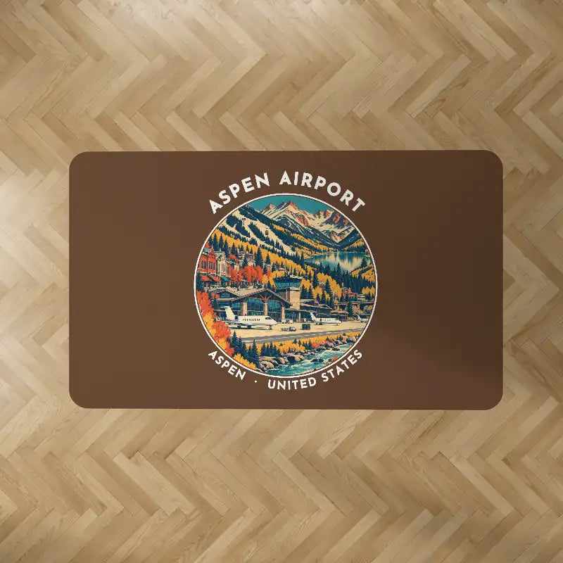 Aspen - Pitkin County Airport (ASE) Carpets - Carpet Rectangle - Badge - Brown V2