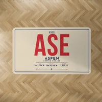 Thumbnail for Aspen - Pitkin County Airport (ASE) Carpets - Carpet Rectangle - ID Tag - Beige V2