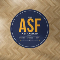 Thumbnail for Astrakhan Narimanovo Boris M. Kustodiev International Airport (ASF) Carpets - Carpet Round - ID Tag - Dark Blue V2